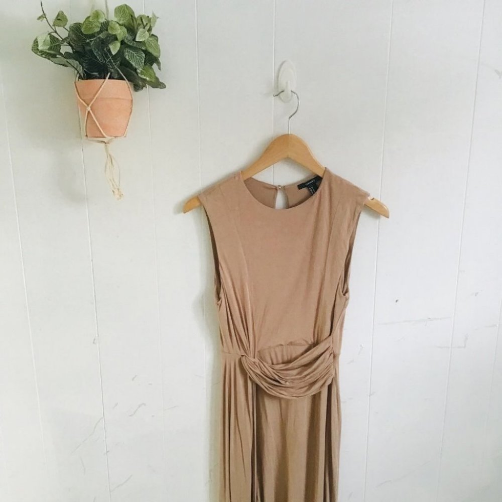 Forever 21 Tan High Slit Maxi Dress - Picture 1 of 9